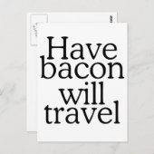 Bacon zal Typografie reizen Briefkaart (Voorkant / Achterkant)