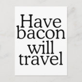 Bacon zal Typografie reizen Briefkaart (Voorkant)