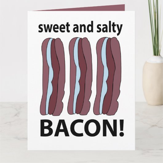 Bacon Zoet En Zout Spek Kaart (Voorkant)