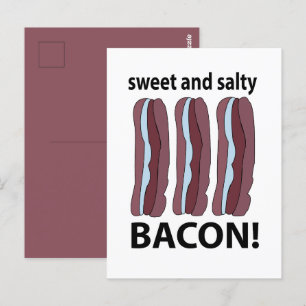 Bacon zoete en zoute bacon briefkaart