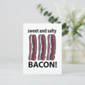 Bacon zoete en zoute bacon briefkaart (Staand voorkant)