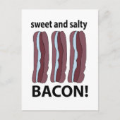 Bacon zoete en zoute bacon briefkaart (Voorkant)