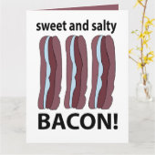 Bacon zoete en zoute bacon kaart (Gele Bloem)