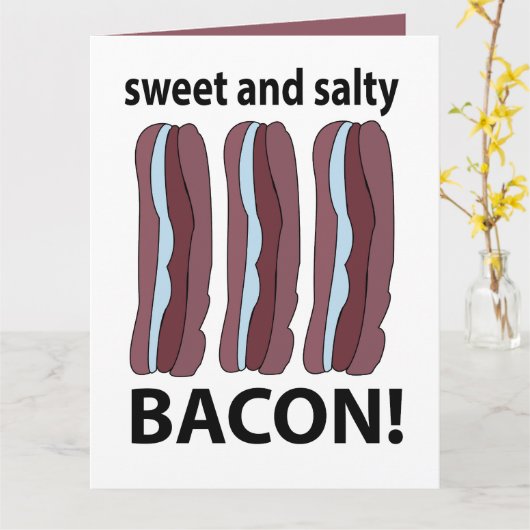 Bacon zoete en zoute bacon kaart (Gele Bloem)