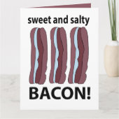 Bacon zoete en zoute bacon kaart (Voorkant)