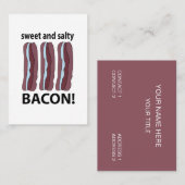 Bacon zoete en zoute bacon visitekaartje (Voorkant / Achterkant)