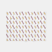 Baconbandjes en gefrituurde eieren ontbijtkoeken fleece deken (Voorkant (Horizontaal))