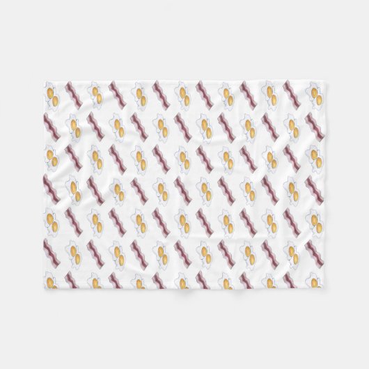 Baconbandjes en gefrituurde eieren ontbijtkoeken fleece deken (Voorkant (Horizontaal))