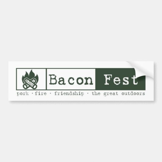 BaconFest Bumpersticker (Voorkant)
