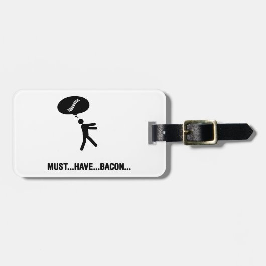 Baconliefhebber Bagagelabel (Voorkant horizontaal)