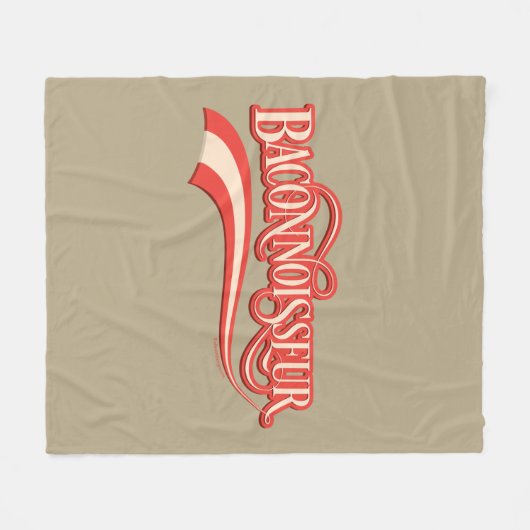 Baconnoisseur (baconliefhebber) fleece deken (Voorkant (Horizontaal))