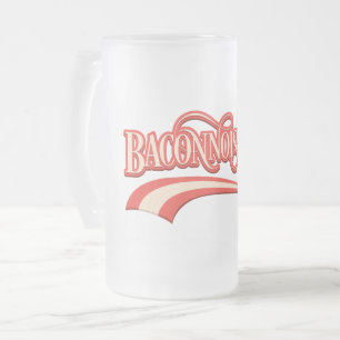 Baconnoisseur (spekliefhebber) Frosted Glass Beer  Matglas Bierpul