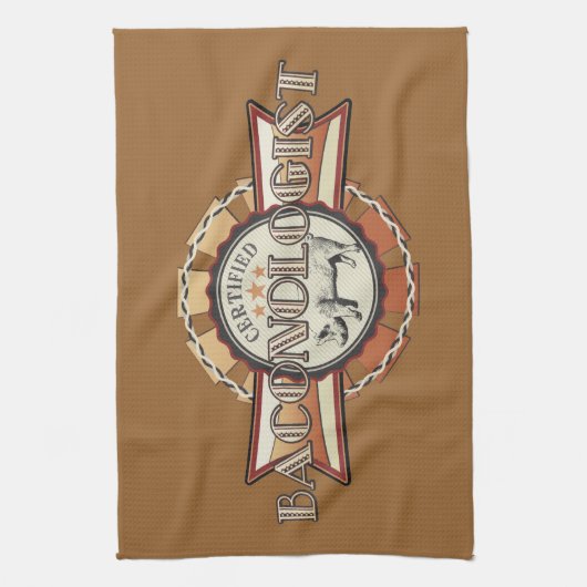 Baconoloog Bacon LOVE-gecertificeerd Theedoek (Verticaal)