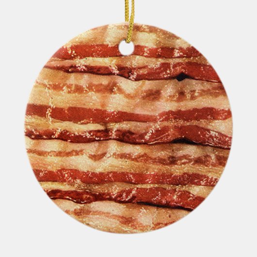 baconornament-round keramisch ornament (Voorkant)