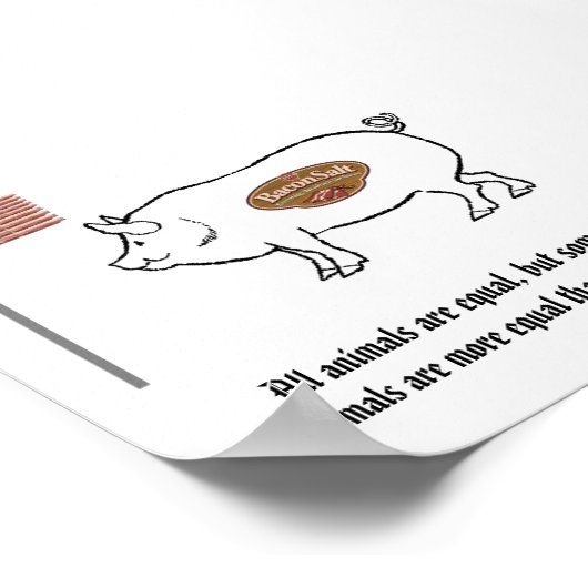 baconzalige natie poster (Hoek)