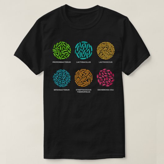 Bacteria Collectie Colorful Microbiologisch cultu T-shirt (Design voorkant)
