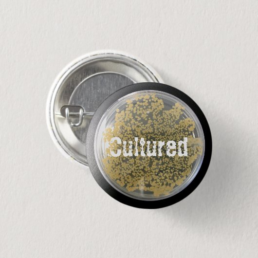 Bacteria Culture Bord Button (Voorkant /achterkant)