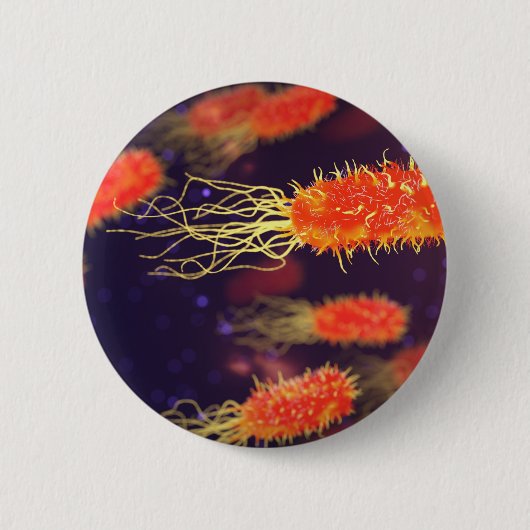 Bacteria Flagella Ronde Button 5,7 Cm (Voorkant)