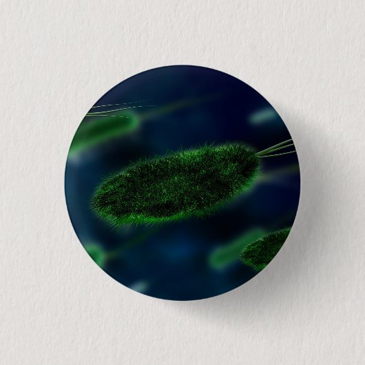 Bacteria Microbes Ronde Button 3,2 Cm (Voorkant)