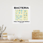 Bacteria regelt de wereld echt (morfologie) poster (Keuken)