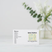 Bacteria regelt de wereld echt (morfologie) visitekaartje (Staand voorkant)