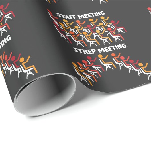 Bacteria Science Strep Meeting Microbiology Cadeaupapier (Rol Hoek)