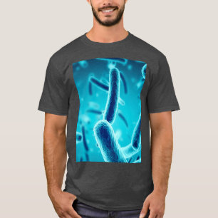 BACTERIA SLIDE MICROSCOPIC Biology Science Illustr T-shirt