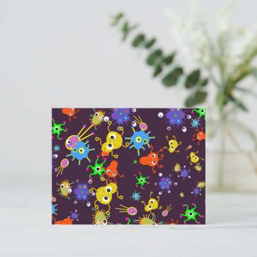 Bacteria Wallpaper Briefkaart (Staand voorkant)
