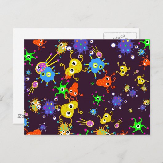 Bacteria Wallpaper Briefkaart (Voorkant / Achterkant)