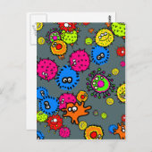 Bacteria Wallpaper Briefkaart (Voorkant / Achterkant)