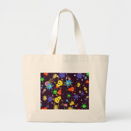 Bacteria Wallpaper Grote Tote Bag (Voorkant)