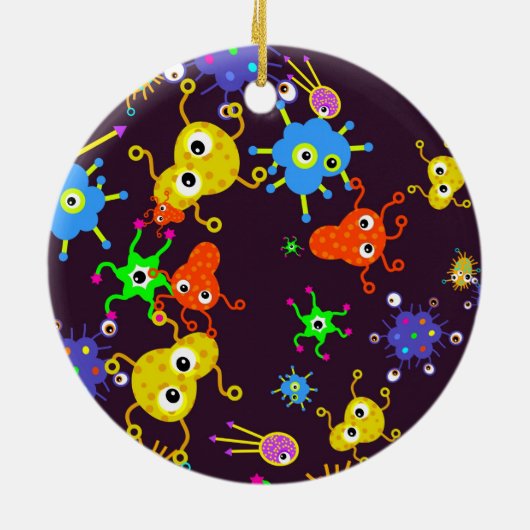 Bacteria Wallpaper Keramisch Ornament (Achterkant)