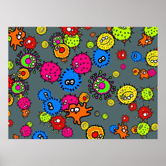 Bacteria Wallpaper Poster (Voorkant)