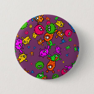 Bacteria Wallpaper Ronde Button 5,7 Cm