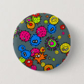Bacteria Wallpaper Ronde Button 5,7 Cm (Voorkant)