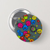 Bacteria Wallpaper Ronde Button 5,7 Cm (Voorkant /achterkant)