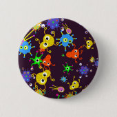 Bacteria Wallpaper Ronde Button 5,7 Cm (Voorkant)