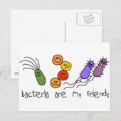 Bacteria zijn mijn vrienden briefkaart (Voorkant / Achterkant)