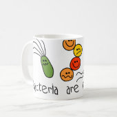 Bacteria zijn mijn vrienden koffiemok (Voorkant links)