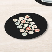 bacterie microbiologie microbiologie microbiologie ronde kartonnen onderzetter (Gebogen)