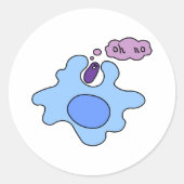 Bacterie Phagocytose Ronde Sticker (Voorkant)