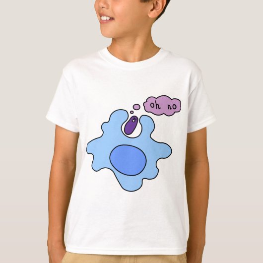 Bacterie Phagocytose T-shirt (Voorkant)