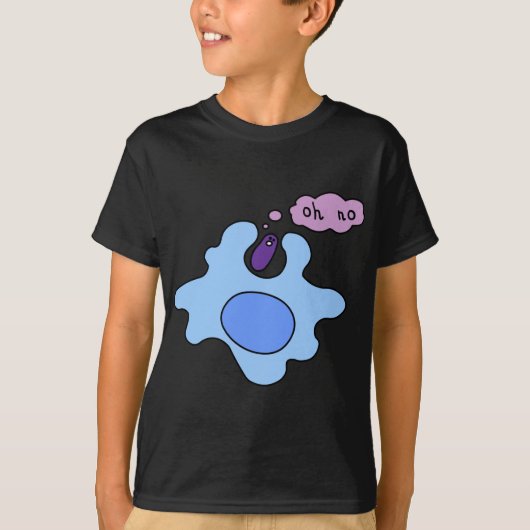 Bacterie Phagocytose T-shirt (Voorkant)