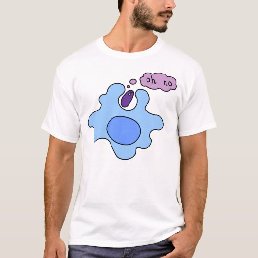 Bacteriefagocytose t-shirt (Voorkant)