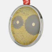 Bacteriële antibiotica gevoeligheid metalen ornament (Links)