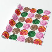 Bacteriële kweekplaten cadeaupapier (Uitgerold)