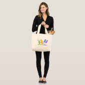 Bacteriële vrienden grote tote bag (Voorkant (model))
