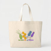 Bacteriële vrienden grote tote bag (Voorkant)