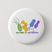Bacteriële vrienden ronde button 5,7 cm (Voorkant)