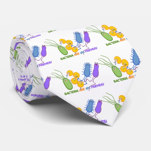 Bacteriële vrienden stropdas (Opgerold)